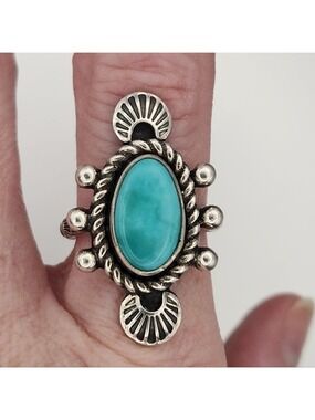Turquoise Sterling Silver Women's Ring